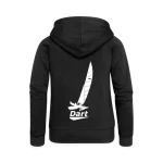 Frauen Kapuzenjacke Dart Rückendruck weiß