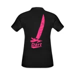 Frauen Polo Shirt Rückendruck pink