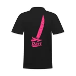 Männer Poloshirt Rückendruck pink